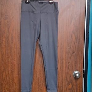 Black Bow Dark Grey Sueded Lightweight Mid Rise Leggings